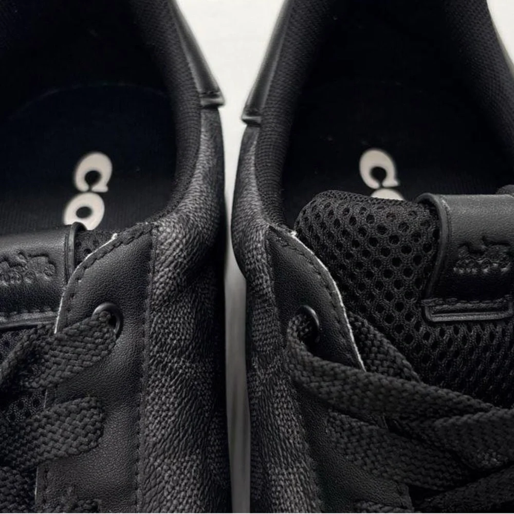 Coach Signature Black Low Top Sneaker Men's Size 12D - Picture 8 of 9